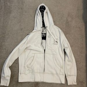 American Eagle - men’s zip up hooded jacket - size large